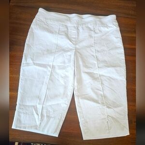 Ruby Rd Plus Size 18 Womens Capri Length White Pants spandex